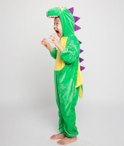 Betterservice Halloween Kids Cosplay Velvet Dinosaur Dragon Costume Carnival Party Festival Boy Girl Performance Children Jumpsuit Suit