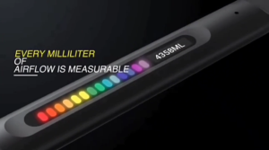 อุปกรณ์ฝึกกล้ามเนื้อปอดแบบพกพา อุปกรณ์ฝึกการหายใจการอ่านค่าภาพเครื่องวัดความจุปอดสำหรับออกกำลังกายและฟิตเนส