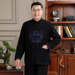 Wedding Banquet Mens Tang Suit Spring Autumn Outerwear Elderly Parents Clothing High-end Chinese Style Couples Outfit