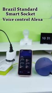 Tuya WiFi Smart Socket Brazil Plug with Energy Monitor And Timer Works with Smart Life  Alexa And Google Home Voice Control