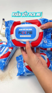 KHO THỦ ĐỨC_ Thùng 10 gói khăn ướt Pickme gia đình gói 80 tờ không mùi siêu tiết kiệm