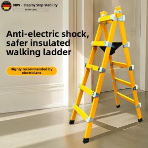 MOLORE | Foldable Insulated Fiberglass Step Ladder