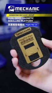MECHANIC MagTin Max 2.0 Dual-Sided Magnetic Reballing Platform Set 90Pcs Steel Mesh for Phone Repair Chip Reballing Tools
