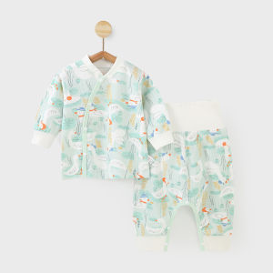 Bộ Đồ Ngủ Cotton Nguyên Chất Cho Bé Gái Mùa Thu Đông Bộ Đồ Ngủ Trẻ Em Không Cần Tháo Quần Áo Mặc Ở Nhà Thoải Mái Thoáng Khí