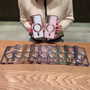 Transparent Case For Samsung Galaxy S26 Ultra S24 S25 FE S22 S21 S23 Plus A55 A36 A17 A56 Magnetic Wireless Charge Soft Cover