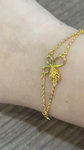 Poh Heng Jewellery 22K Butterfly Bracelet in Yellow Gold[Price By Weight]