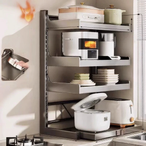 B&W | Multi-functional Kitchen Appliance Storage Rack