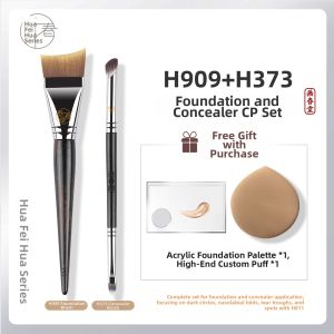 HUACHUNTANG | Crescent Shaped Foundation Brush Flawless Finish Makeup Brush
