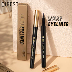 QIBEST Waterproof Black Eyeliner Long Lasting Quick Drying Easy To Color Liquid Eyeliner Non Smudging Smooth Eyeliner Pen Tools