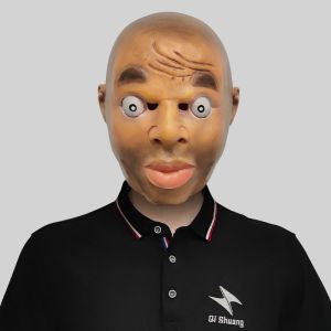 Adorable Childs Expression Face Latex Headwear Mask for Masquerade Dance a Halloween Party Prank Costume Accessory