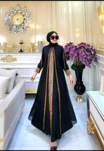 Arabian Bordir komputer dewasa//COD//Arabian varian hitam Merah Elegant//promo Abaya Turkey bordir Terbaru terviral 2023//Yunita Lestari fashion//