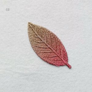 10pc Gradient Leaf Embroidered Fabric Patch For Womens Bags DIY Wedding Decorative Clothing Patches Embroidered Accessories