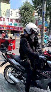 Mũ Bão Hiểm KLT 3/4 2 Kính Tặng kèm khăn trùm đầu ninja