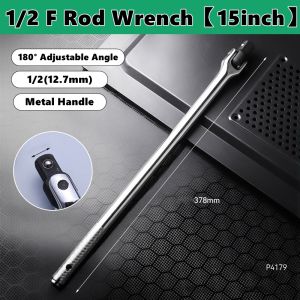 1/2 F Rod Wrench Socket 10 15 18 Torque Wrench Long Force Bar Activity Head Strong Lever Steering Handle Repair Tool