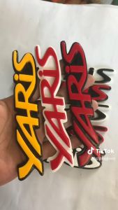 EMBLEM MOBIL YARIS EKSTERIOR MOBIL TOYOTA VARIASI TIMBUL 3D BAHAN FIBERGLASS