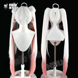 HSIU | Middle Part Scalp White Gradual Pink Cosplay Wig