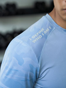 OMG Trendy Brand Mens High Elastic Tights Sweat-Absorbent Short Sleeve