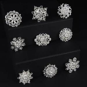 Brooch Pin Jewelry New Fashion Retro Women Fashion Flower Brooch Crystal Rhinestone Jewelry for Wedding Dating Party Accessories