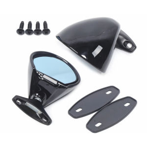 Vintage Classic Rearview Mirror 2pcs Car Racing Retro Door Side Wing View Mirror Glossy Black For Mazda MX-5 Miata