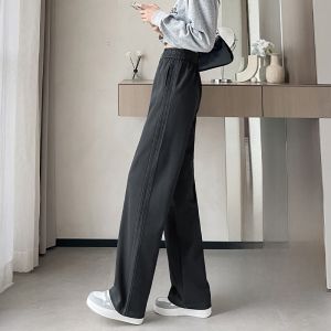 JIANGLU | High Waist Wide Leg Sports Pants Women Loose Drapey Floor Length Slimming Straight Casual Trousers Autumn 2024 Fashion