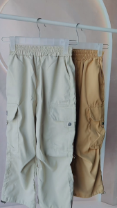 New Kids String Baggy Cargo Pants Korean Style Trendy Loose Fit Casual Wide Leg Cargo Pants for 5-14Y Kids Boys