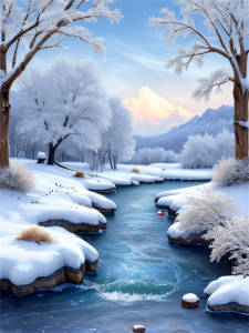 Huacan Diamond Mosaic Nature Scenery 5D Full Drill Diamond Painting River Full Set Rhinestone Pictures