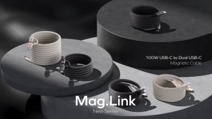 Momax DC56 | 100W Magnetic USB C to Dual Type C Cable | 2m MagLink 2-in-1 | Fast Charging PD3.0 Tangle Free Nylon Cable