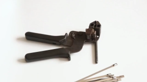 Stainless Steel Black Cable Tie Gun Ties Automatic Tensioner Cutter Tool