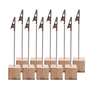 New Portable 10PCS/Set Wooden Place Card Holder Clips Wedding Place Card Holder Table Romantic Photo Memo Number Name Clips Base