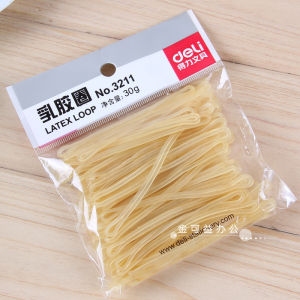 Deli 3211 Thickened And Strengthened Rubber Band High Elasticity Durable Anti-Corrosion Yellow Latex Ring Leather Case Resistant to High Temperature