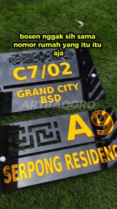 Custom Nomor Rumah 3D Timbul Aesthetic bahan akrilik Premium Berkualitas Minimalis Cutting Laser CNC