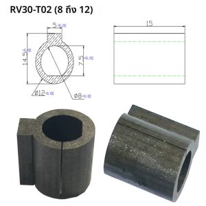 เฟลนน้ำหน้าเกียร์ทดรอบแบบหนอนและเฟืองที่มีเพลาขนาด 14 มม ของ Sumtor RV30 ใช้กับเพลาเดี่ยวและเพลาคู่ในอุตสาหกรรมทางทหาร การพิมพ์ 3 มิติ เครื่องจักรทางการแพทย์ และอุตสาหกรรมอื่นๆ