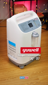 YUWELL - Oxygen Concentrator 8F10 Large Flow 1-10 Liter per Menit + Layar LED | Tabung Oksigen Elektrik Cocok untuk Sesak Nafas Hipoksia Sedang Berat