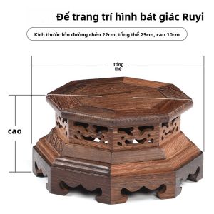 Đồ Trang Trí Bằng Gỗ Sồi Đỏ Cổ Điển Bộ Đồ Trang Trí Bằng Đá Quý Bát Bửu Hoa Vase Bùa May Mắn Bàn Phong Bì Trà Đĩa Sứ