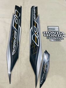 Bộ tem decal dán xe máy honda wave a 2024 wave anpha wave alpha màu vàng đen zin thái siêu đẹp