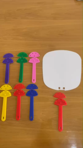 ด้ามพัดพลาสติก 5 ปุ่ม(ขายส่ง 50 ชิ้น) | สำหรับทำพัดกระดาษ พัดแฟนคลับ DIY อุปกรณ์งานประดิษฐ์