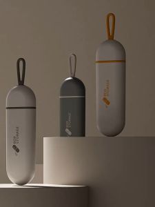 กรณียาแบบพกพา 28 ตารางสีดำ กล่องเก็บยา ความจุขนาดใหญ่ แบบพกพา แบ่งประเภทยา แบบมีช่องใส่ยา ถอดออกได้