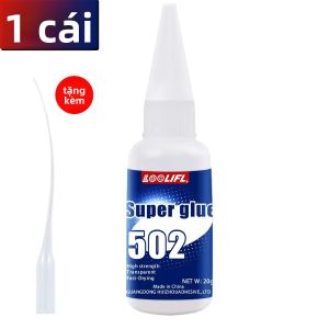 LOOLIFL | Keo Dán Siêu Dính Loolifl 502 Cyanoacrylate - Chất Kết Dính Nhanh Khô Độ Bám Dính Mạnh Dạng Lỏng Trong Suốt Dùng Cho Nhà Ở Văn Phòng Sửa Chữa Công Nghiệp Đa Năng