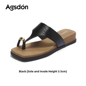 Agsdon | Silver Open Toe Sandals Thick Sole