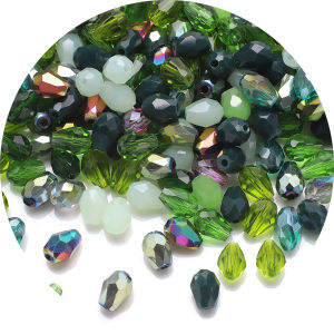 50Pcs/Lot 6X8mm Mixed AB Color Faceted Droplet Crystal Glass Beads Pear Shape Loose Crafts for Jewelry Making DIY Garment Decor