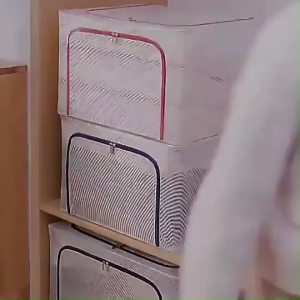 TUYUN STORE Tempat Penyimpanan Baju Transparan Storage Box Lipat Bukaan Ganda Atas & Depan Anti Air untuk Pakaian