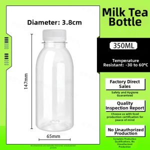 Single Use Plastic Bottles For Drink Shops With Lids