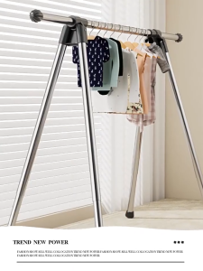 FurnishFiesta Foldable Clothes Rack Stainless Steel Drying Rack Indoor Outdoor Laundry Clothes Hanger Stand Rack Simple Blanket Drying Rack Stable Clothes Drying Rack