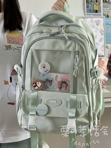 Cute Transparent B Bubble Backpack Large Capacity Casual Style Double Shoulder Bag for Women Student Japanese INS Matching Backpack