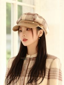 JYHOME | Versatile All-Season Plaid Eight-Panel Cap