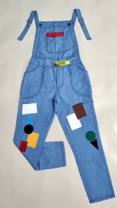 Overall jeans anak perempuan model terbaru usia 5-12 tahun sablon polyflek