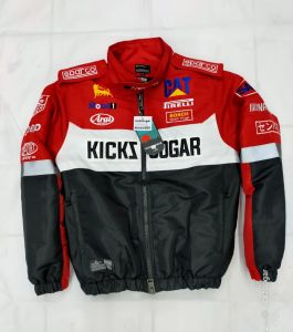 KICKZOOGAR Jaket Riding Touring Hitam Merah