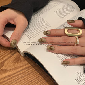 Love Cat Eye Wearable Nails Autumn Winter Short Handmade New Year Style Nail Art Stickers Maternity Friendly Jartto Brand