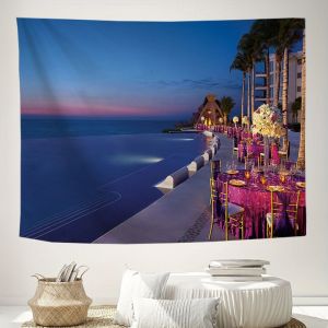 VIKAMA Venice Thành Phố Nước Phong Cảnh Tấm Thảm Tranh Sơn Dầu Gió Kiến Trúc Nghệ Thuật Treo Tường Phòng Khách Trang Trí Phòng Ngủ Polyester Không Dệt