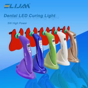 ELIJAH 5W Cordless Dental LED Light Curing 1500mw/c㎡ Cure Lamp Blue Lights Intensity Wide Spectrum Photopolymerizer Dental Tools